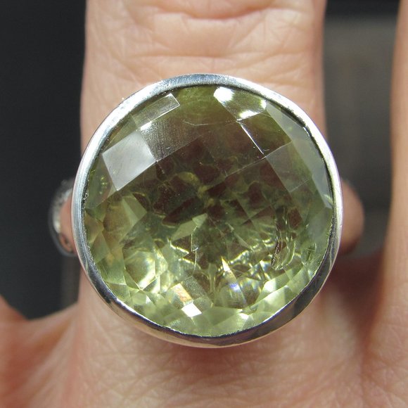 Jewelry - Size 8 Sterling Silver Large Lemon Quartz MD Ring